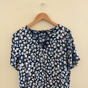 Madewell Floral Tie-Front Top